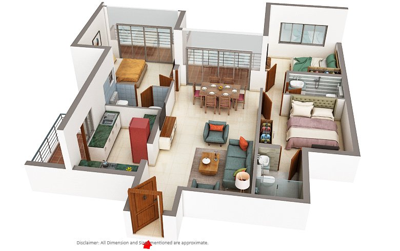 3 BHK Apartment (1,027.68 sq.ft.)