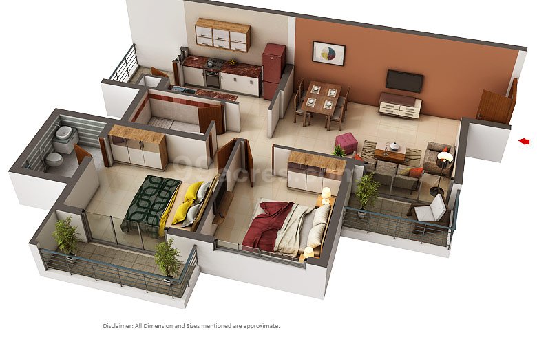 2 BHK Apartment (1,198 sq.ft.)