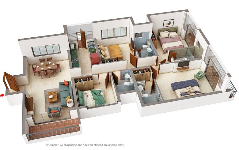 4 BHK Apartment (1,348 sq.ft.)
