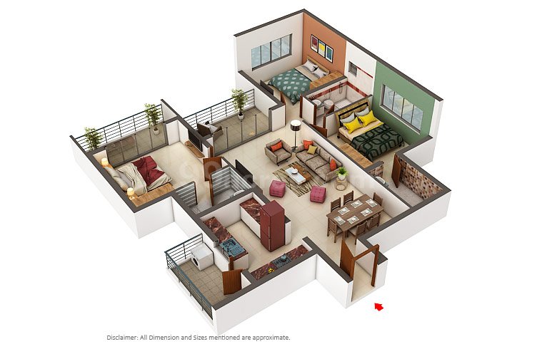 BHK Apartment (1,669 sq.ft.)