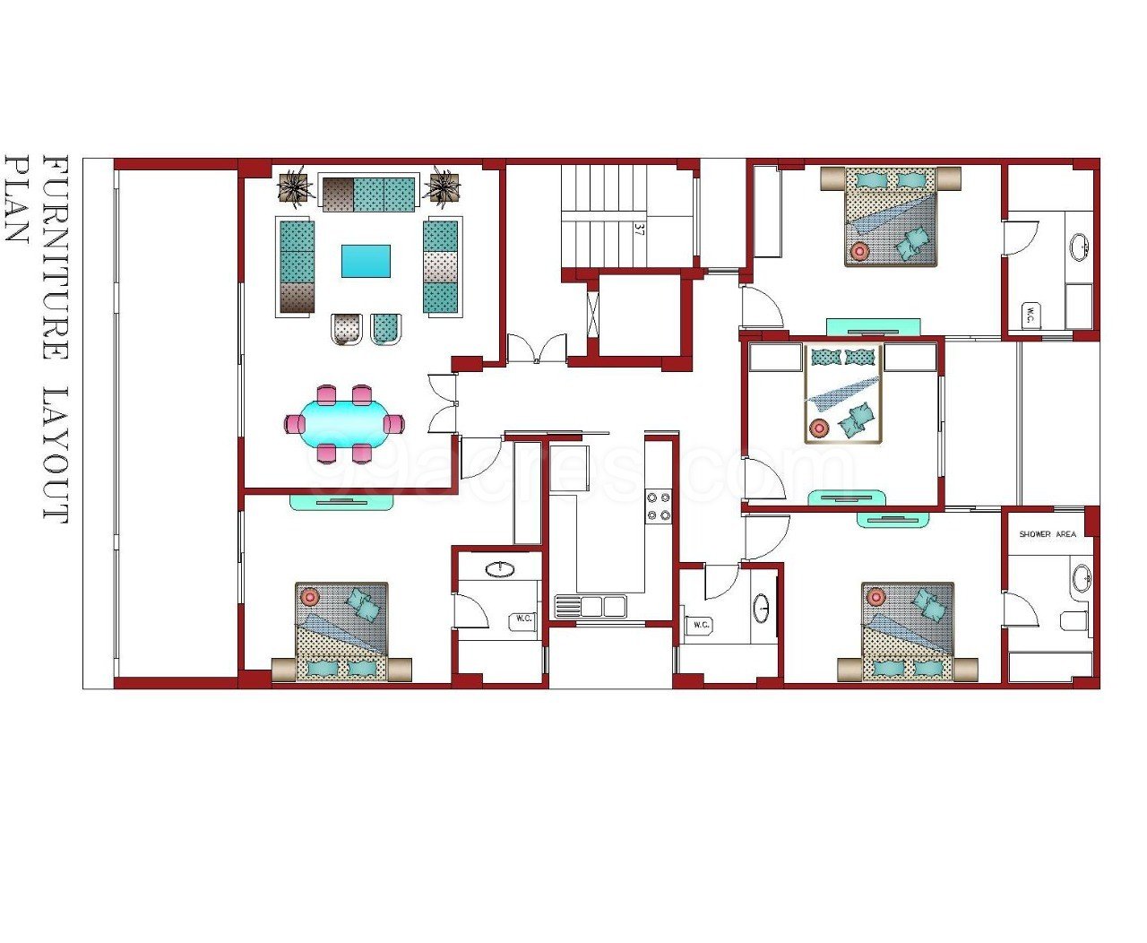 4 BHK Residential Apartment (3600 sq.ft.)