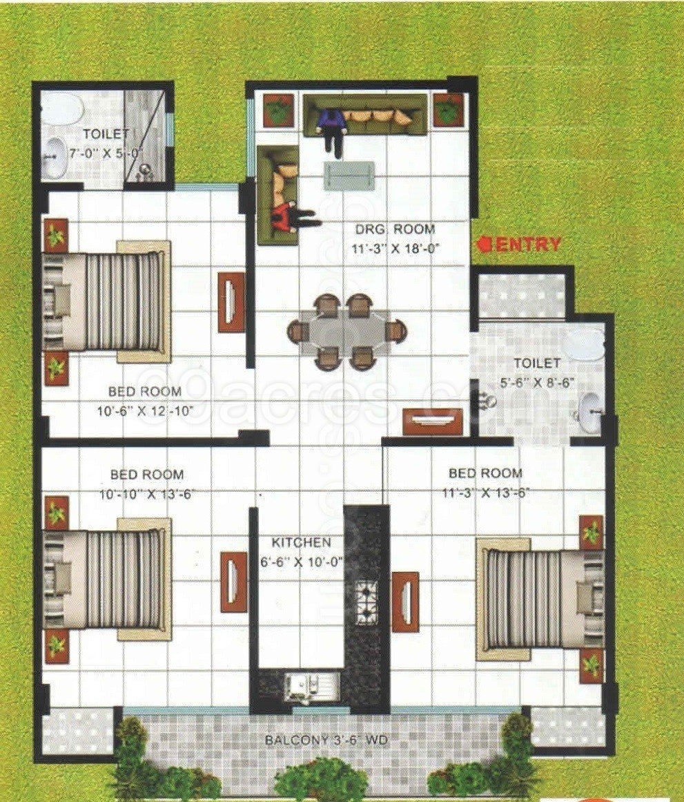 2 BHK Builder Floor