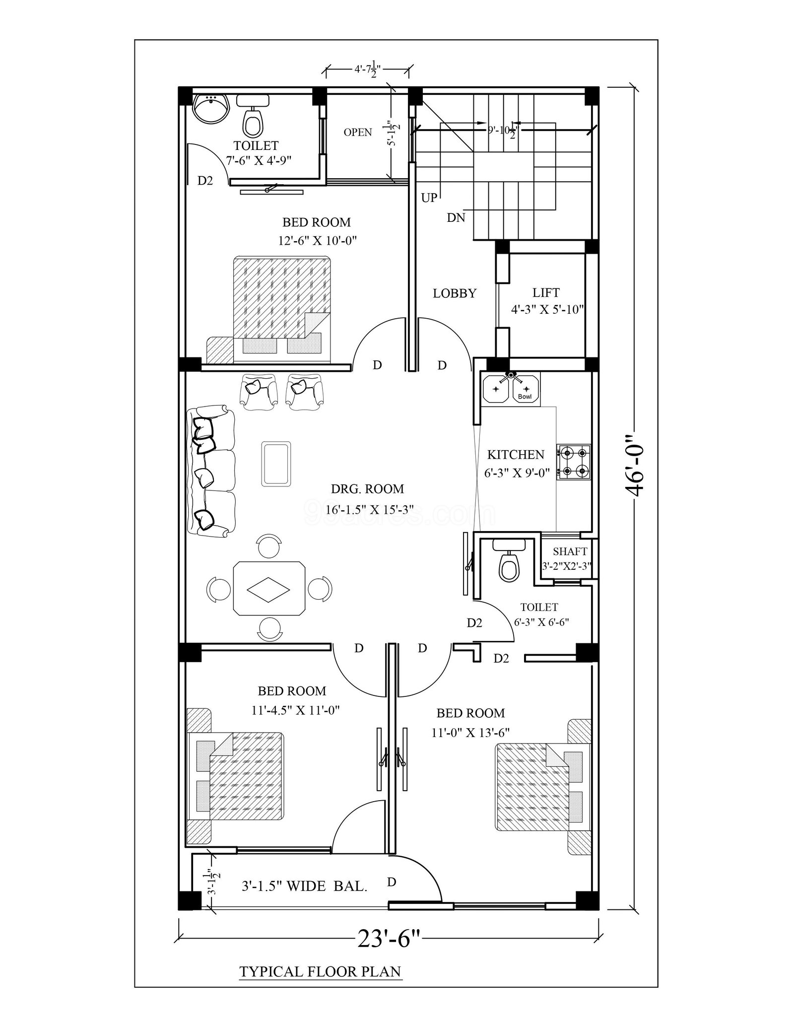 3 BHK, Builder Floor
