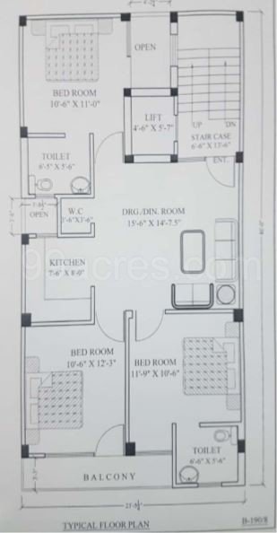 3 BHK, Builder Floor