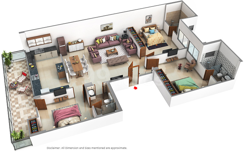 3 BHK, Builder Floor (1800 sq.ft.)